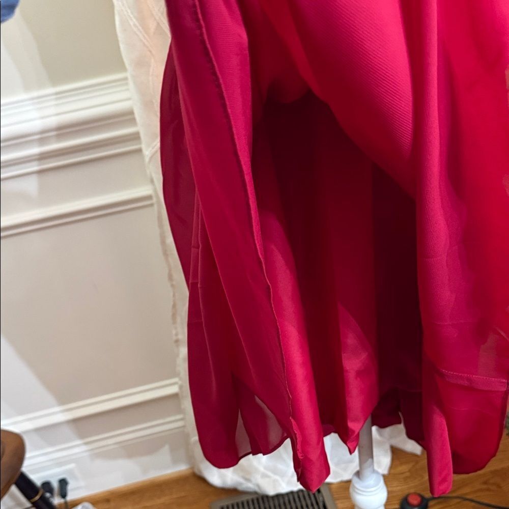 JJ’s House Burgundy Chiffon Fit & Flare Dress Youth J12 (11–12 yrs) NWT - Picture 8 of 10